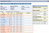 Attendance tracking screen shot